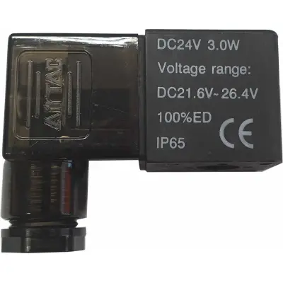 Bobina + conector cu LED 9mm 24VDC - Seria 4V/3V
