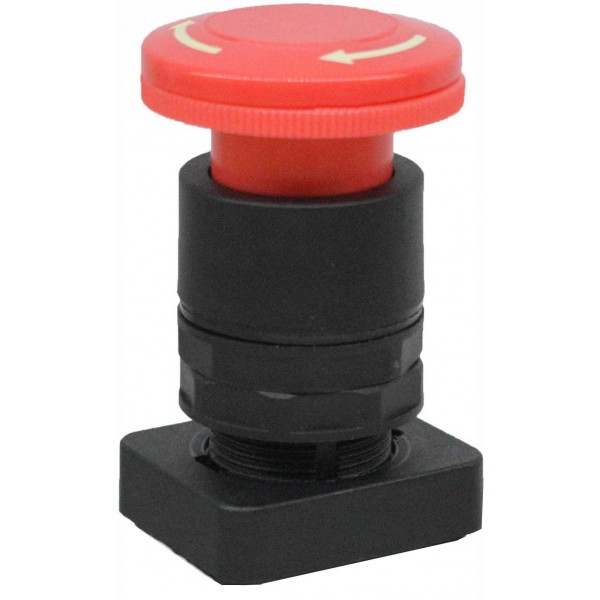 Accesoriu buton de urgenta tip ciuperca cu blocare culoare rosie