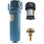 Carcasa filtru liniar 3/8" cu filtru separator apa/ulei purjare manuala