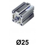 Cilindri pneumatici compacti seria ACQ Piston Ø25