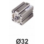 Cilindri pneumatici compacti seria ACQ Piston Ø32