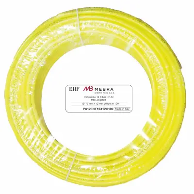 Furtun poliamida 12X10 galben rola 100m