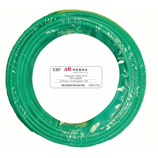 Furtun poliamida 12X10 verde rola 100m