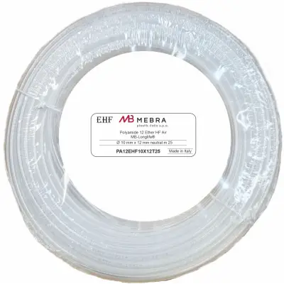Furtun poliamida 12X10 transparent rola 25m