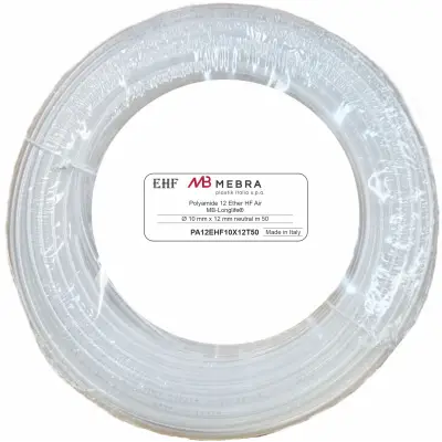 Furtun poliamida 12X10 transparent rola 50m