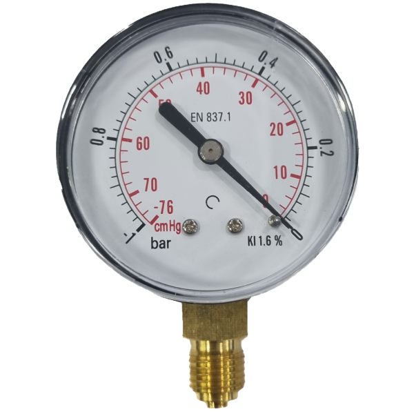 Manometru radial G1/4 D63 -1-0 bar carcasa metalica
