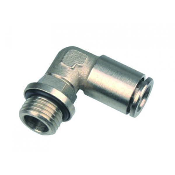 Conector push-in cot 90 grade complet metalic 1/8" - Ø4