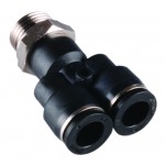 Conector rapid push-in Y cu filet