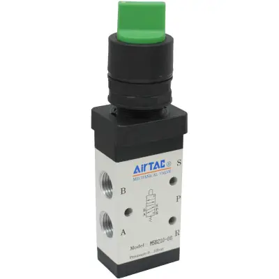 Distribuitor manual schema 5/2 seria 200 G1/4 actionare tip selector verde