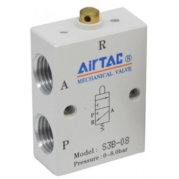 Distribuitor manual schema 3/2 fara actionare 1/4"