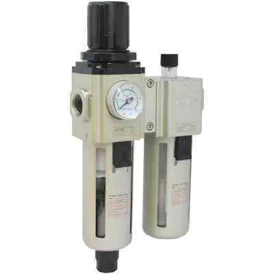 Unitate FRL 40μ cu manometru GAFC 1/2" purjare semiautomata